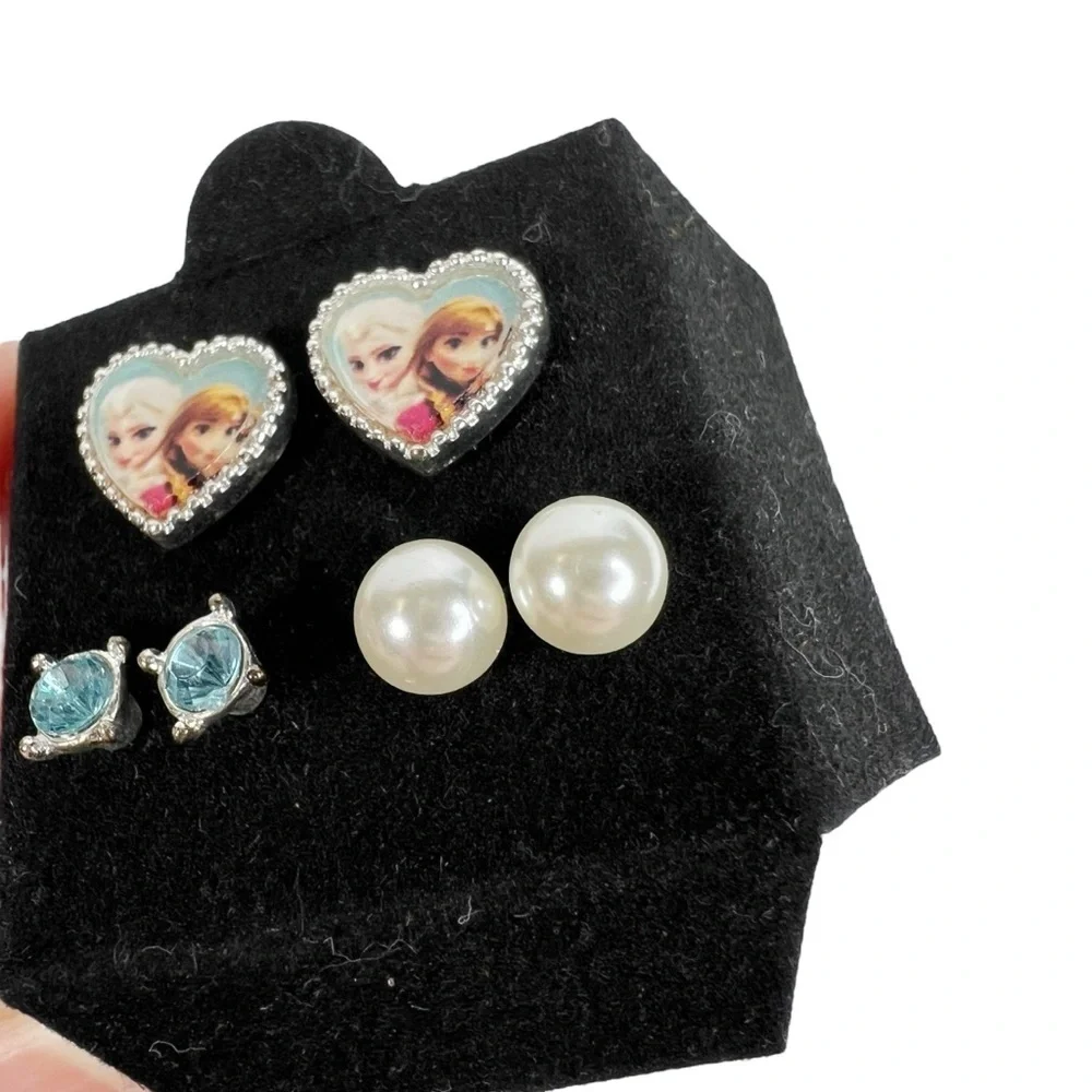 Avon Frozen Enchanted Girls Pierced Earrings Mix and Match 3 Pairs